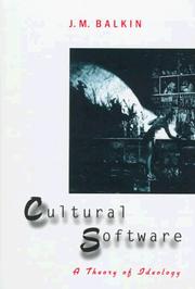 Cover of: Cultural software by J. M. Balkin