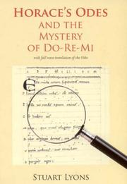Cover of: Horace's Odes and the Mystery of Do-re-mi
