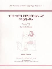 Cover of: The Teti Cemetery at Saqqara: The Tomb of Inumin (Australian Centre for Egyptology Reports)