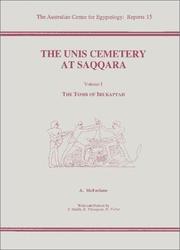 Cover of: The Unis Cemetery at Saqqara: The Tomb of Irukaptah (Australian Centre for Egyptology Reports)