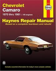 Cover of: Chevrolet Camaro V8 automotive repair manual