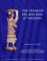 Cover of: The Tomb of Pay And Raia at Saqqara (Excavation Memoirs)