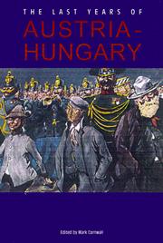 Cover of: The Last Years of Austria-Hungary (Exeter Studies in History)
