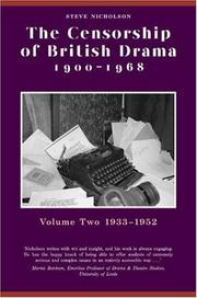 The Censorship of British Drama, 1900-1968 by Steve Nicholson