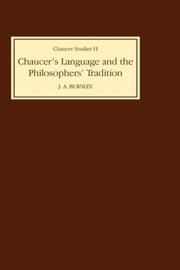 Cover of: Chaucer's language and the philosophers' tradition