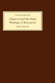 Cover of: Chaucer and the early writings of Boccaccio