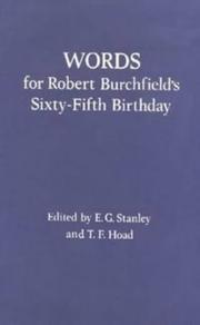 Cover of: Words: for Robert Burchfield's sixty-fifth birthday