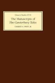 Cover of: The manuscripts of the Canterbury tales
