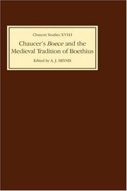 Cover of: Chaucer's Boece and the medieval tradition of Boethius by edited by A.J. Minnis.