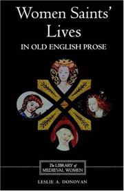 Cover of: Women Saints' Lives in Old English Prose (Library of Medieval Women) (Library of Medieval Women)