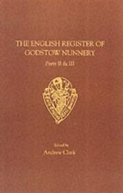 Cover of: The English Register of Godstow Nunnery II & III