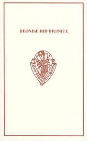 Cover of: Deonise hid Diuinite (Early English Text Society Original Series)