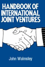 Cover of: Handbook of international joint ventures