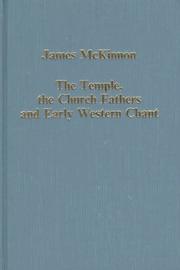 Cover of: temple, the church fathers, and early Western chant
