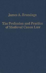 Cover of: The Profession And Practice Of Medieval Canon Law (Variorum Collected Studies)