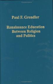 Cover of: Renaissance Education Between Religion And Politics