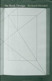 Cover of: On book design by Richard Hendel