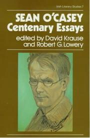 Cover of: Sean O'Casey, centenary essays by edited by David Krause and Robert G. Lowery.
