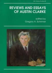 Reviews and Essays of Austin Clarke by Gregory A. Schirmer