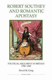 Cover of: Robert Southey and Romantic Apostasy: Political Argument in Britain, 1780-1840 (Royal Historical Society Studies in History New Series) (Royal Historical Society Studies in History New Series)