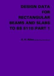 Cover of: Design data for rectangular beams and slabs to BS 8110:Part 1