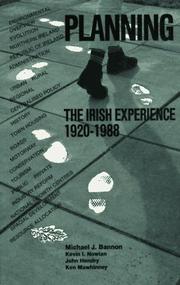 Cover of: Planning: The Irish Experience 1920-1988 ([A Hundred years of Irish planning)