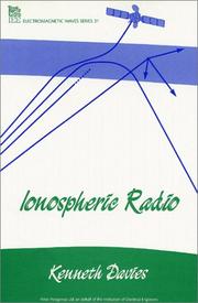 Cover of: Ionospheric Radio (IEE Electromagnetic Waves Series, Vol. 31) (Ieee Electromagnetic Waves Series) by Kenneth Davies