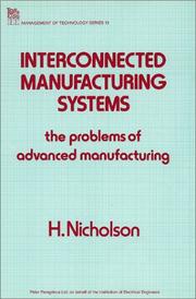 Cover of: Interconnected manufacturing systems by H. Nicholson