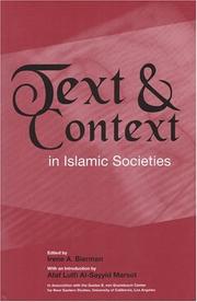 Cover of: Text & context in Islamic societies