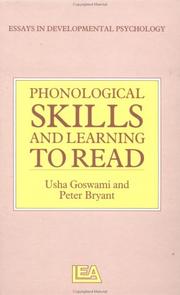Cover of: Phonologcial Skills And Learning To Read by Usha Goswami