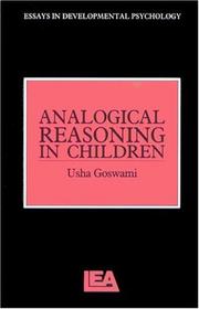 Cover of: Analogical Reasoning In Children (Essays in Developmental Psychology)