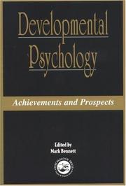 Cover of: Developmental psychology: achievements and prospects