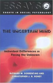 Cover of: The uncertain mind: individual differences in facing the unknown