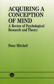 Cover of: Acquiring A Conception Of Mind by Peter Mitchell, Peter Mitchell