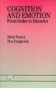 Cover of: Cognition and emotion: from order to disorder