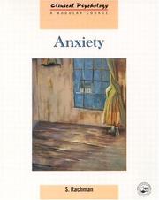 Cover of: Anxiety (Clinical Psychology: A Modular Course)