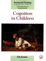 Cognition In Children (Developmental Psychology : a Modular Course) by Usha Goswami