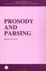 Cover of: Prosody And Parsing: A Special Issue Of Language And Cognitive Processes