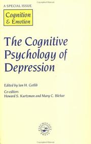 Cover of: cognitive psychology of depression
