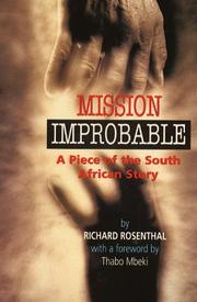 Cover of: Mission improbable: a piece of the South African story