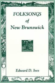 Cover of: Folksongs of New Brunswick