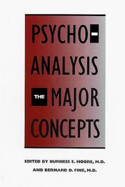 Cover of: Psychoanalysis: The Major Concepts