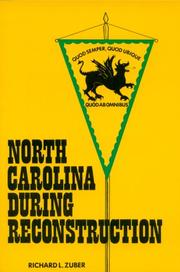 Cover of: North Carolina during Reconstruction