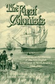 Cover of: First Colonists by David B. Quinn