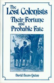 Cover of: The lost colonists: their fortune and probable fate