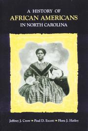 Cover of: History of African Americans in North Carolina