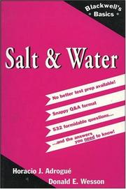 Cover of: Salt & Water (Blackwell's Basics of Medicine) by Horacio J., M.D. Adrogue, Donald E., M.D. Wesson