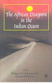 Cover of: The African diaspora in the Indian Ocean by edited by Shihan de Silva Jayasuriya & Richard Pankhurst.
