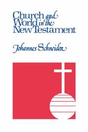 Cover of: Church and world in the New Testament
