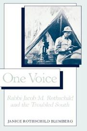 Cover of: 1 Voice: Rabbi Jacob M. Rothschild and the Troubled South